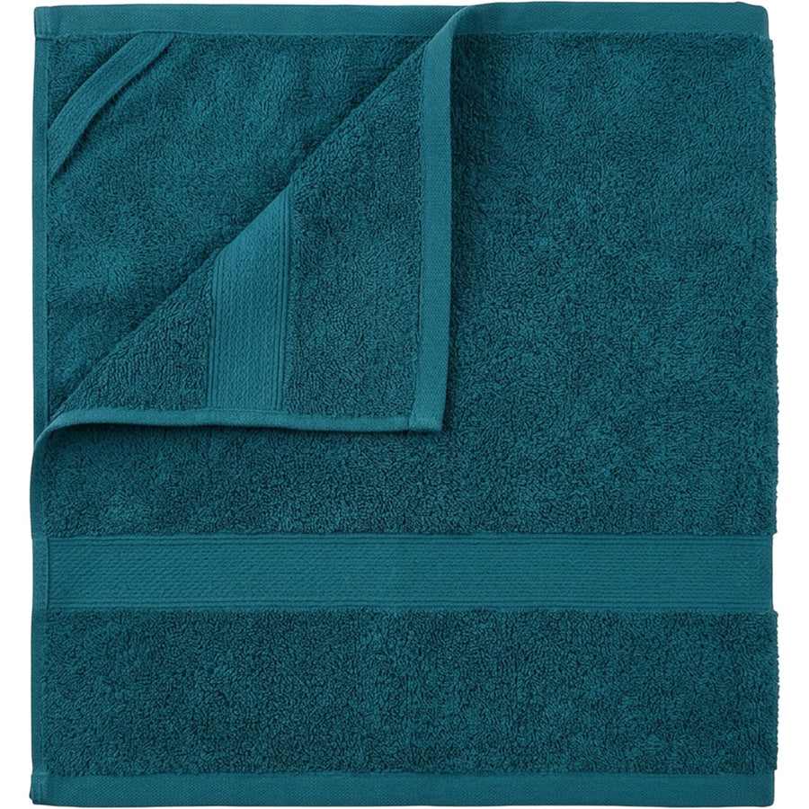 Wfkvd Combed Cotton Terry Bath Towel Deep Teal