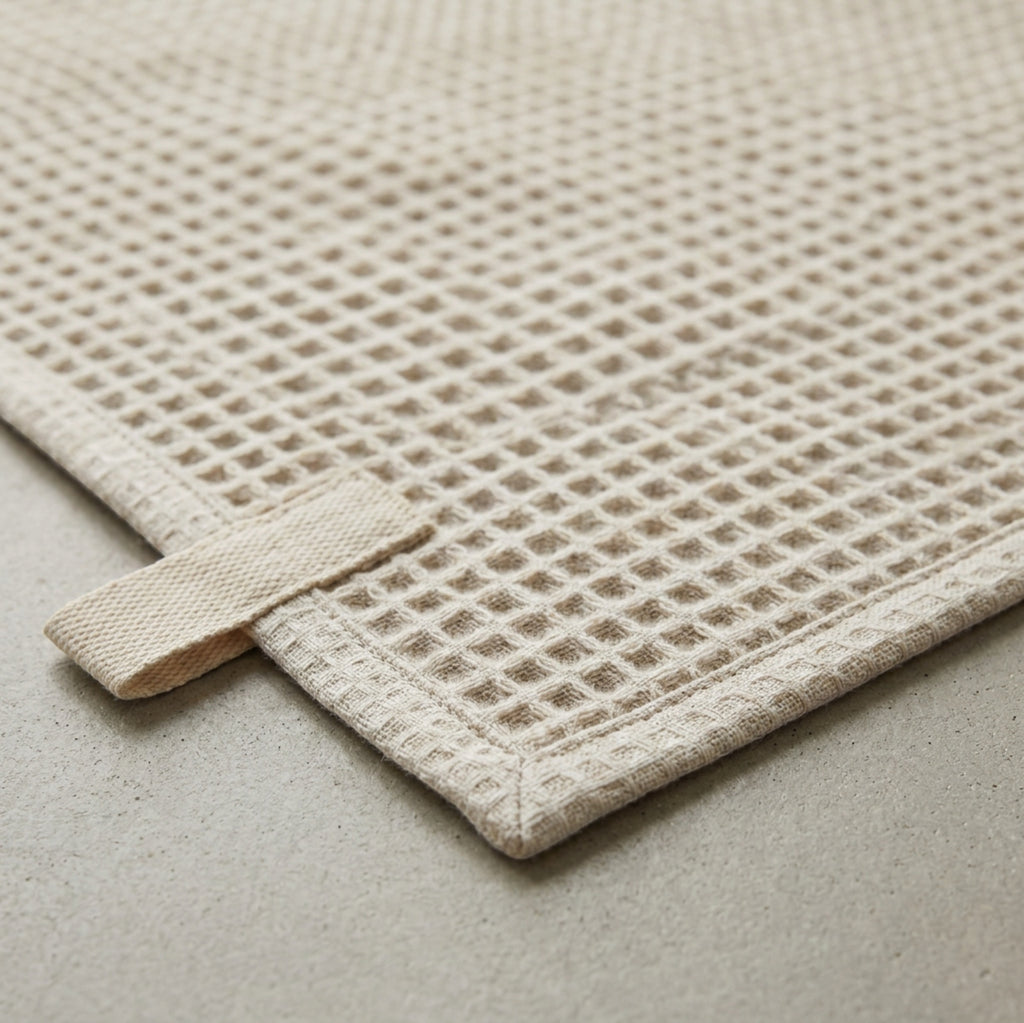 Wfkvd Cotton Waffle Weave Bath Towel Oatmeal - Detail view