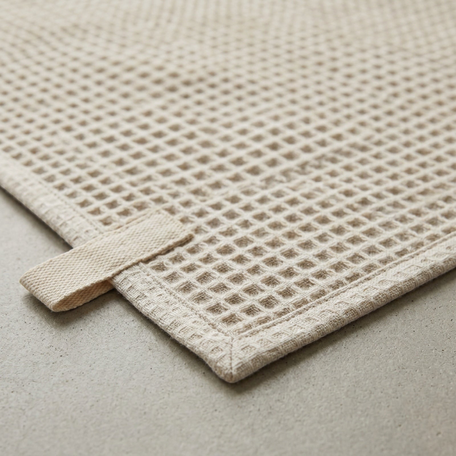 Wfkvd Cotton Waffle Weave Bath Towel Oatmeal - Detail view