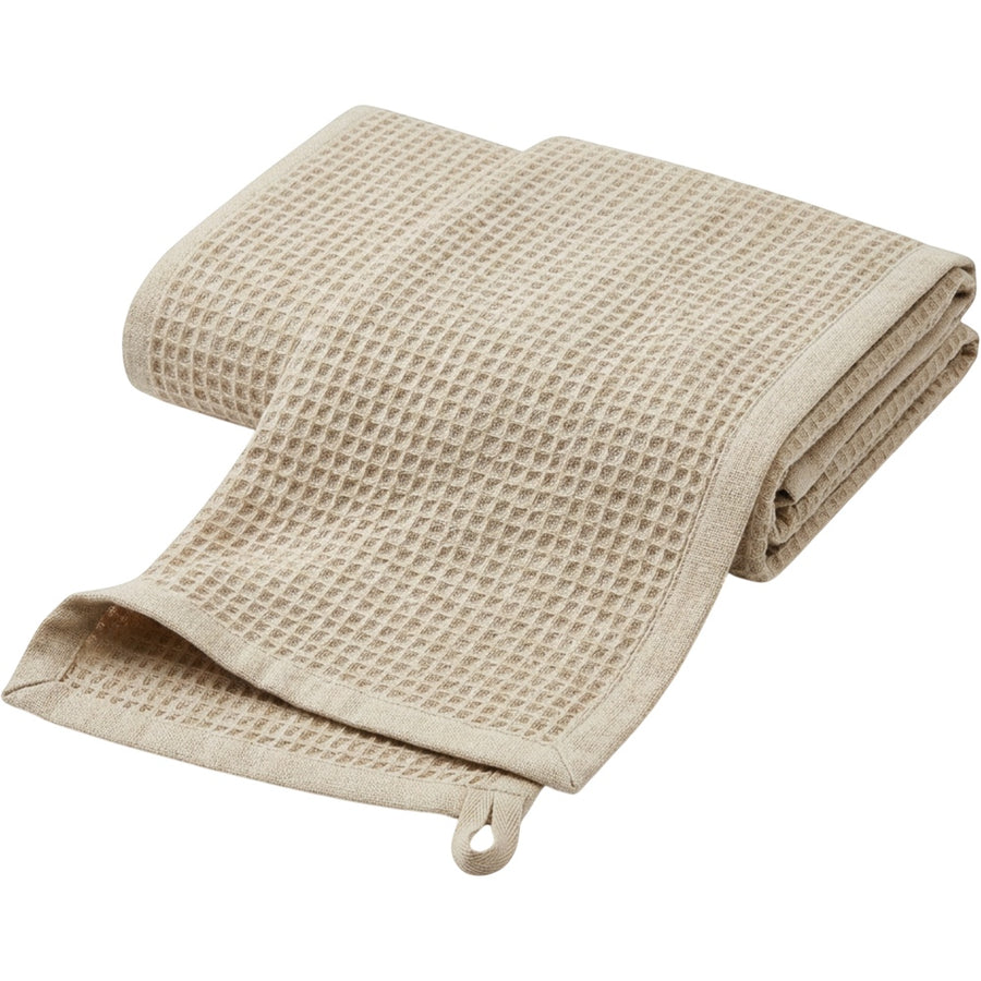 Wfkvd Cotton Waffle Weave Bath Towel Oatmeal