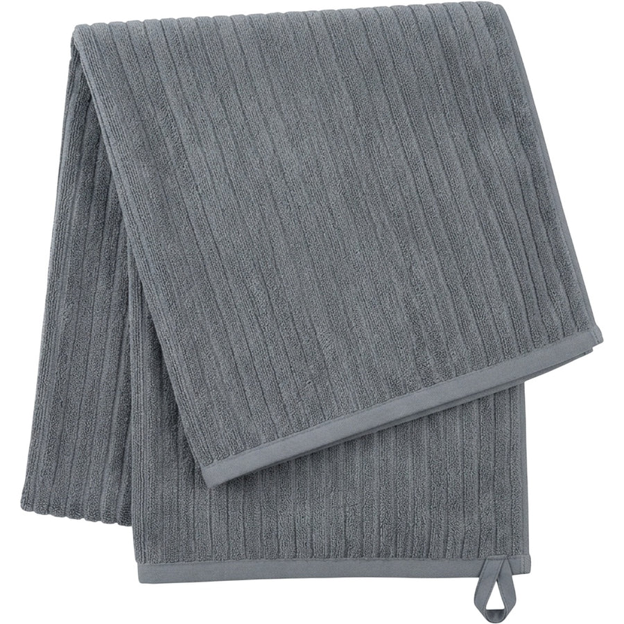Wfkvd Ribbed Microfiber Bath Towel Slate
